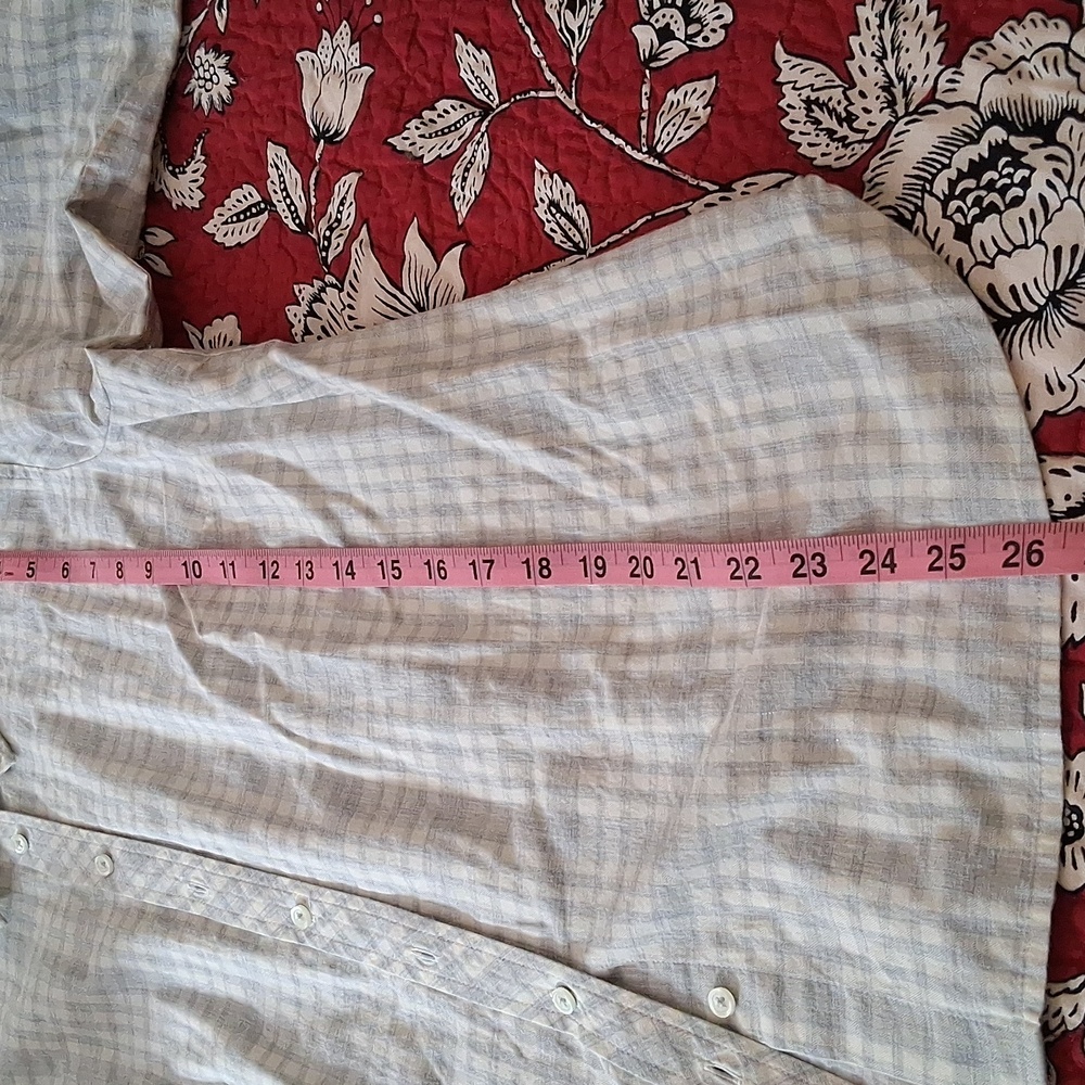 Talbots NWT Gray Plaid Shirt L PETITE - Picture 8 of 9
